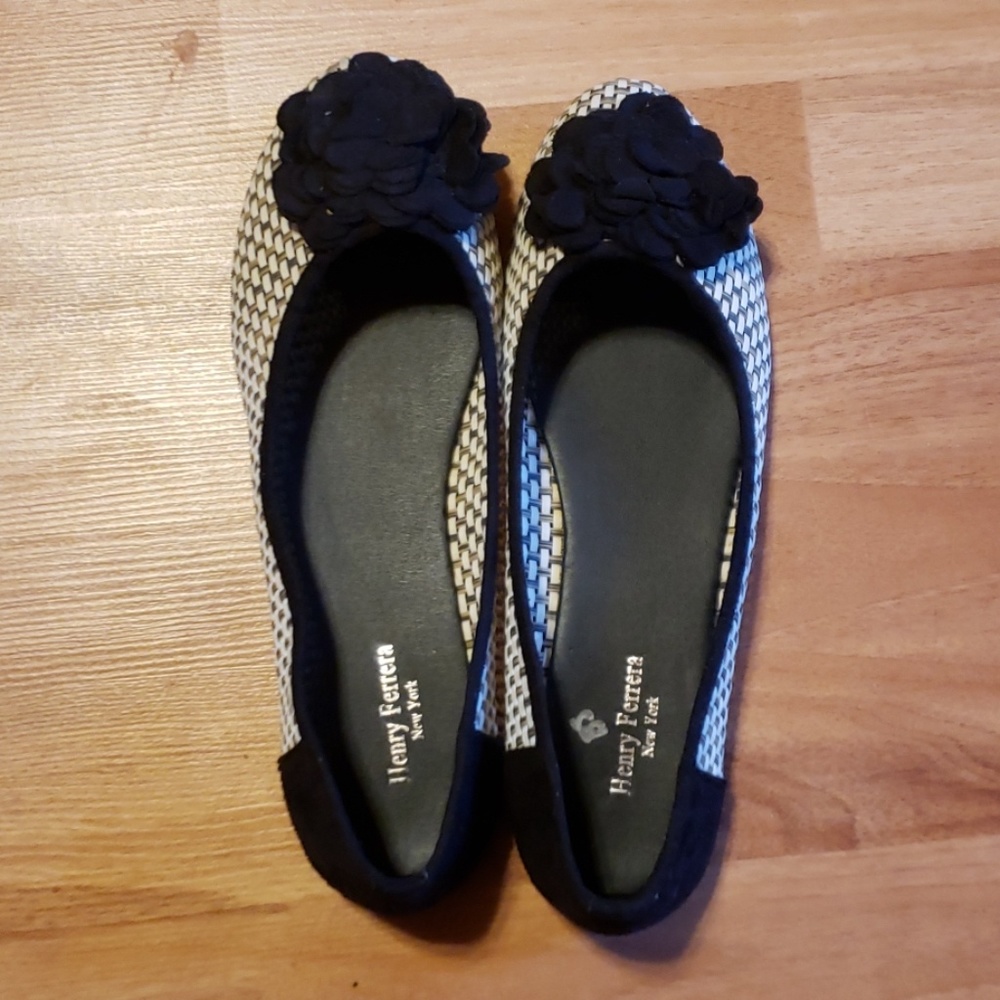 Henry Ferrera "Mango" floral flats